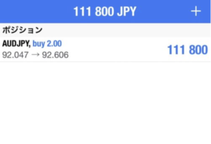 クロス円　ロング保有しました