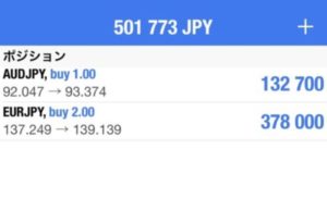 クロス円　ポジション現在＋５０万円越え！明日天井をつけるか！？