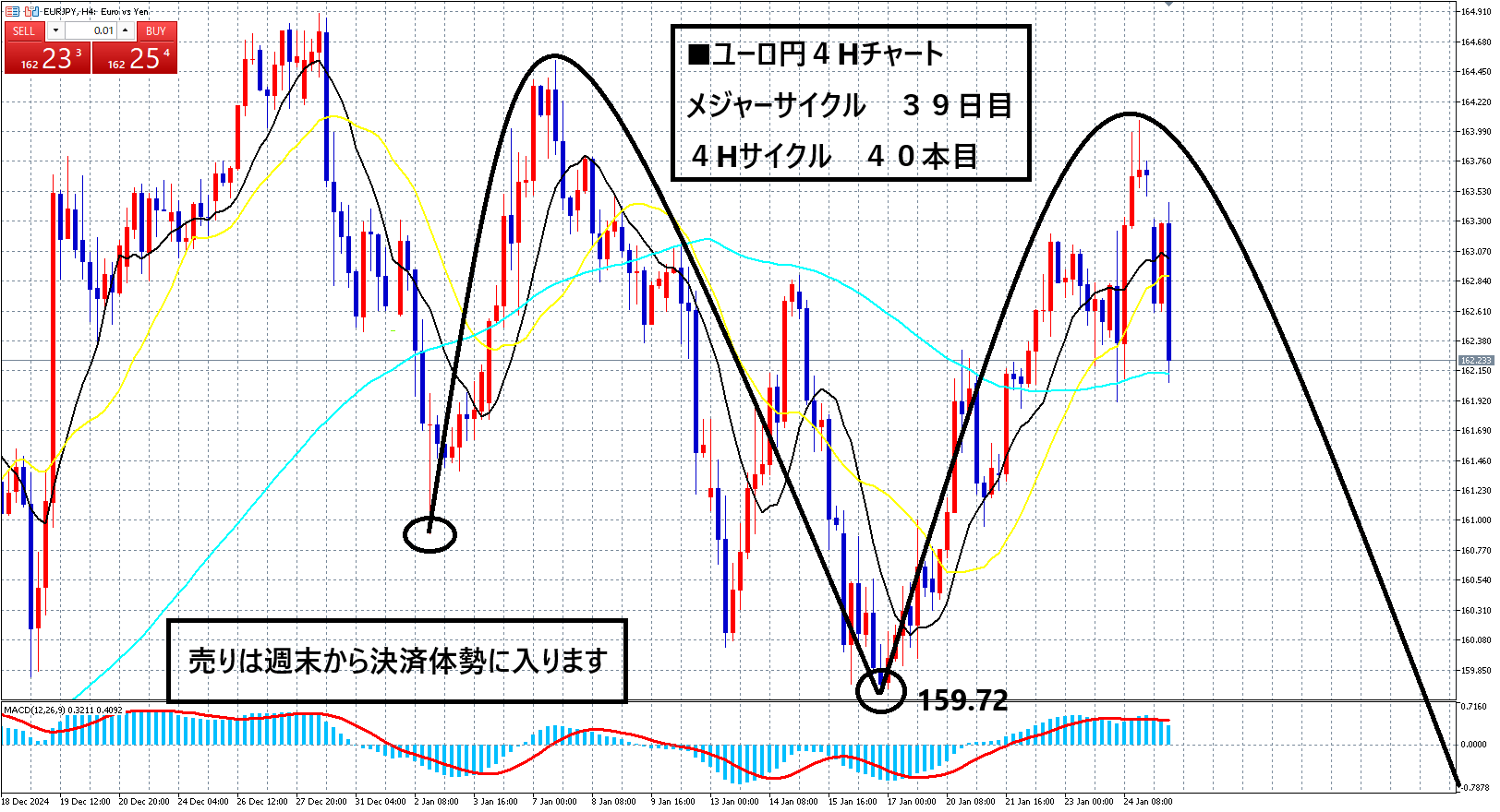 クロス円　大量売りエントリーしました